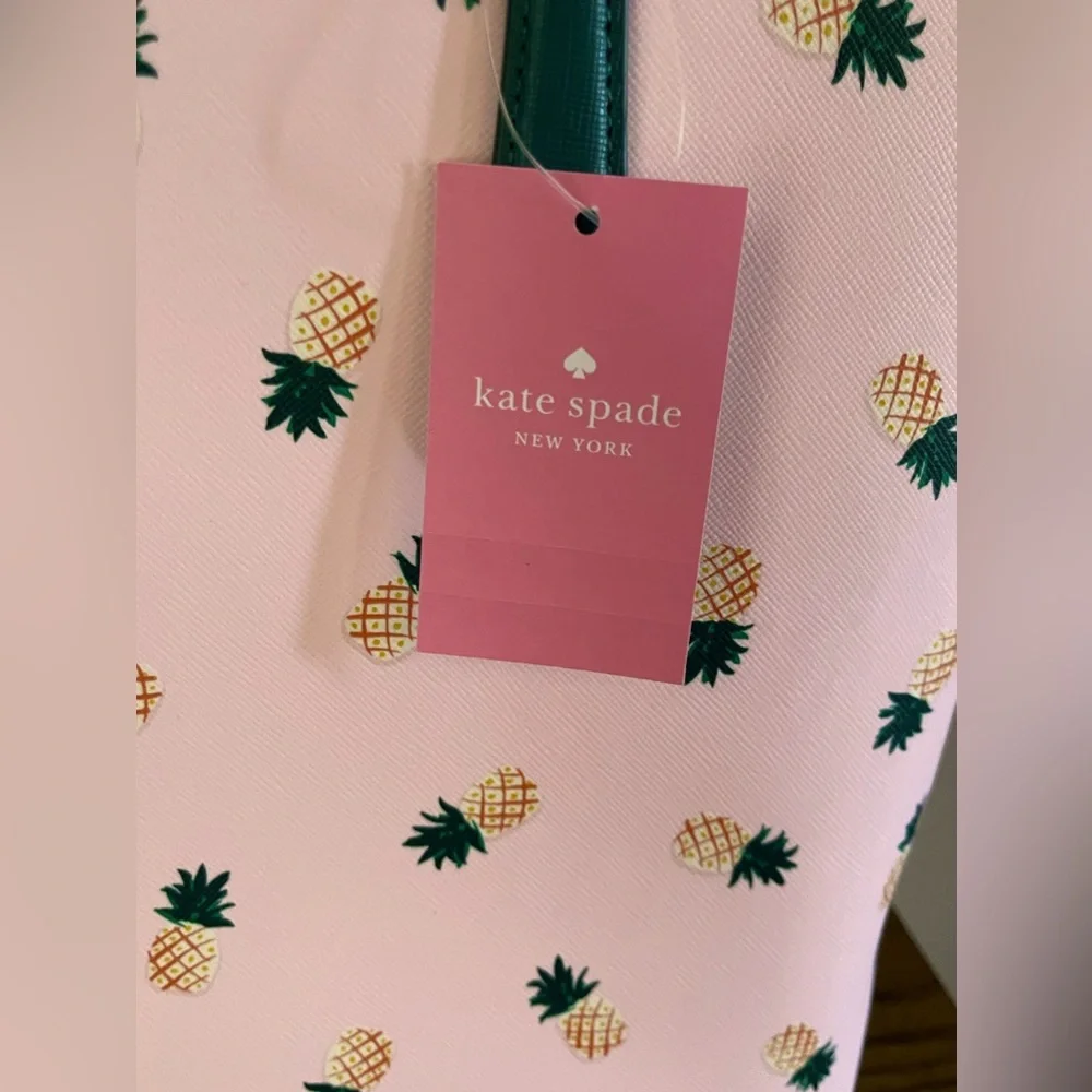 NWT: KATE SPADE NEW YORK Marlee Pineapple Tote Pink Multiple Color - Picture 5 of 11